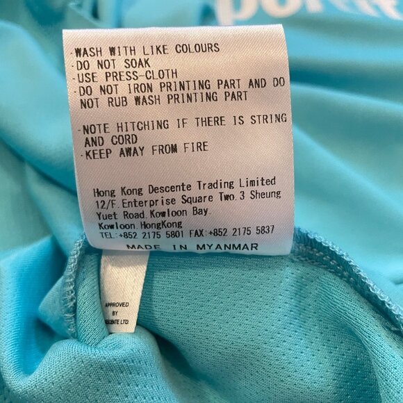 NWOT Le Coq Sportif Blue V-Neck Polo - Picture 9 of 11